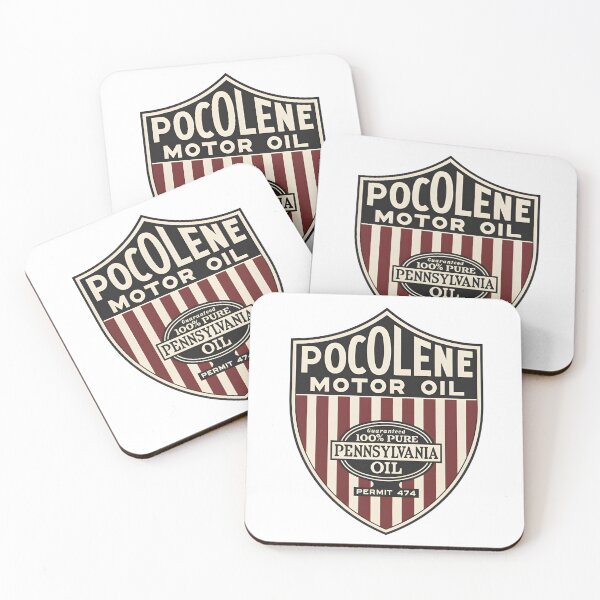 Item preview, Vintage Pocolene Motor Oil Badge Design designed and sold by CharlieDesings.