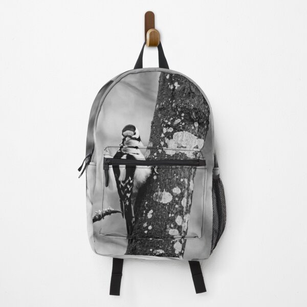 Item preview, Hey what. Great Spotted Woodpecker bw designed and sold by Jouko Lehto Photography.
