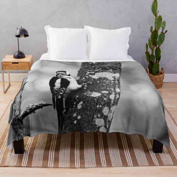 Item preview, Hey what. Great Spotted Woodpecker bw designed and sold by Jouko Lehto Photography.