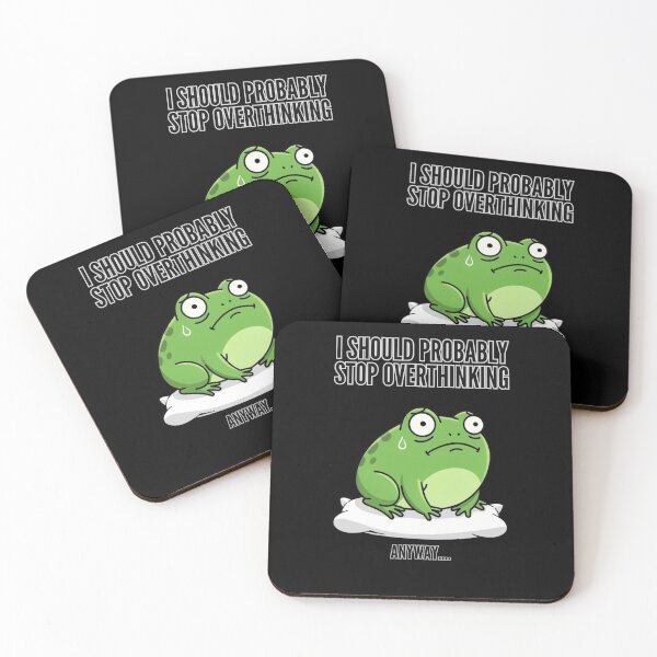 Item preview, I Should Probably Stop Overthinking - Anxious Sweating Frog designed and sold by w66aboo.