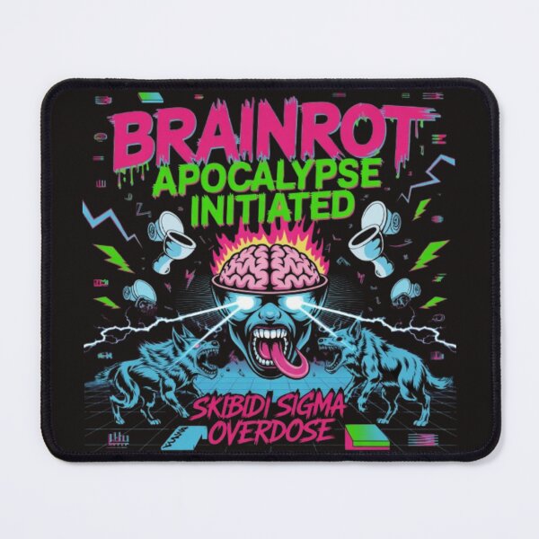 Item preview, Brainrot Apocalypse Initiated Skibidi Sigma Overdose Retro Meme designed and sold by Dano-Designs.