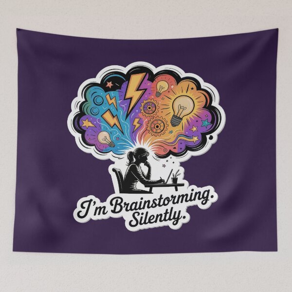 Item preview, I’m Brainstorming. Silently. – Creative Mind Explosion Illustration designed and sold by WatchesAndMore.