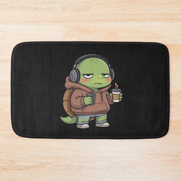 Item preview, Super Sleepy Turtle with Coffee – Cute Lazy Hoodie Cartoon designed and sold by ColorSplash123.