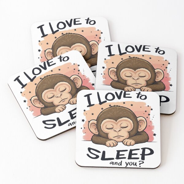 Item preview, Cute Sleeping Monkey - I Love To Sleep designed and sold by rjjvstudio26.