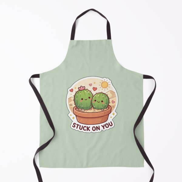 Item preview, Valentine Stuck on You – Cute Cactus Couple Love Sticker  Kawaii Plant Valentine Gift designed and sold by Nuist25.