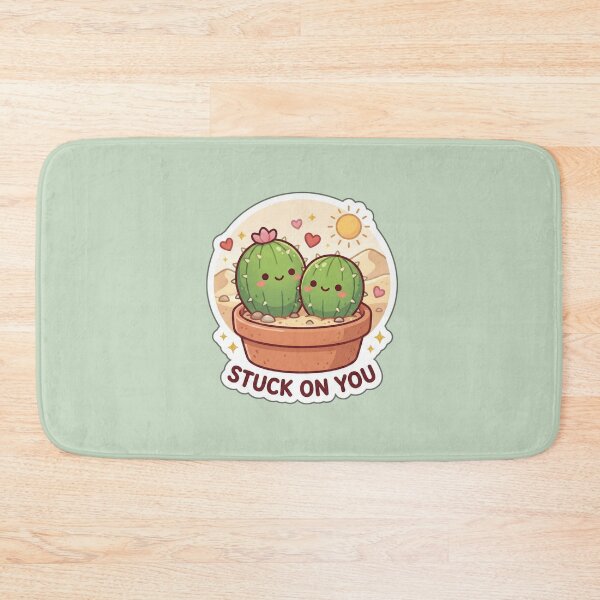 Item preview, Valentine Stuck on You – Cute Cactus Couple Love Sticker  Kawaii Plant Valentine Gift designed and sold by Nuist25.