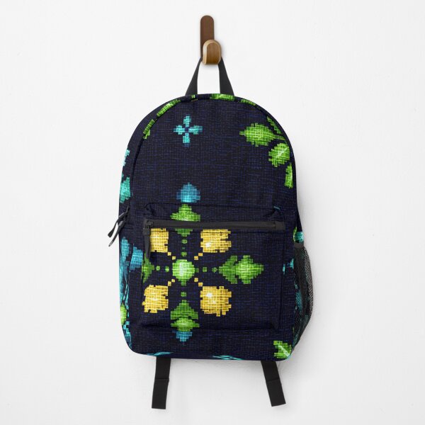 Item preview, Folk Flower Pixel Pattern designed and sold by BasajaunStudio.