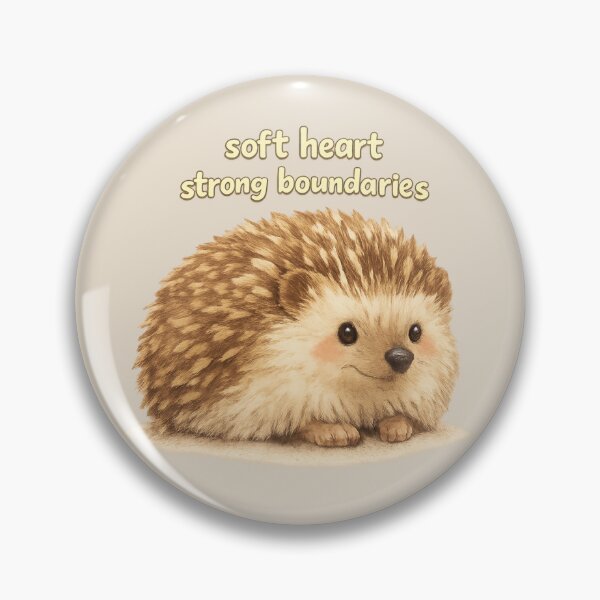 Item preview, Soft Heart Strong Boundaries Hedgehog Illustration designed and sold by ChirpInc.
