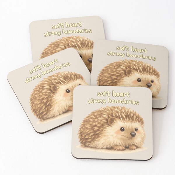 Item preview, Soft Heart Strong Boundaries Hedgehog Illustration designed and sold by ChirpInc.