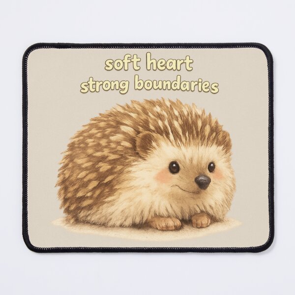 Item preview, Soft Heart Strong Boundaries Hedgehog Illustration designed and sold by ChirpInc.
