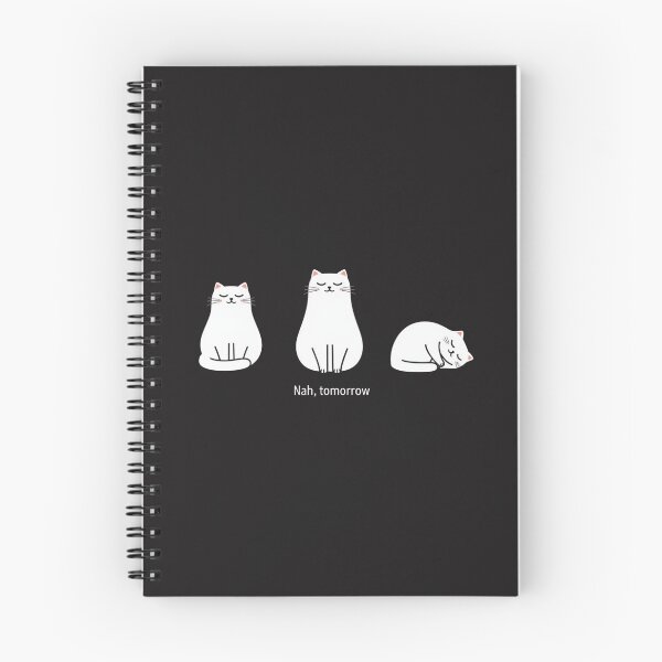 Item preview, Nah, Tomorrow – Sleepy Cat Minimalist Illustration designed and sold by EchopawCo.