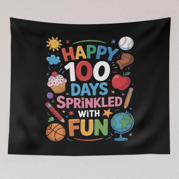 Item preview, Happy 100 Days Sprinkled With Fun Learning Students Teachers  designed and sold by InspiredFoul.