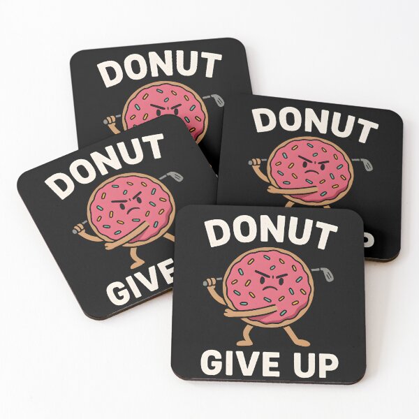 Item preview, Donut Give Up – Golf Funny Motivational Donut Cartoon designed and sold by MKV Design.
