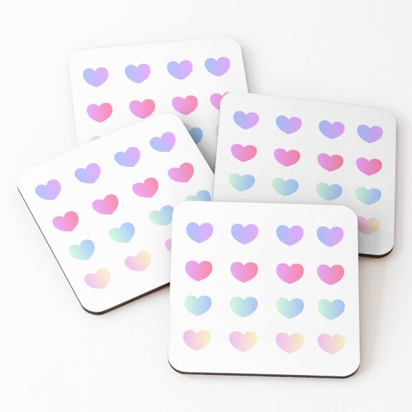 Item preview, Pastel Gradient Heart Stickers – Cute Minimal Aesthetic Hearts Set designed and sold by MysticPurpleHue.