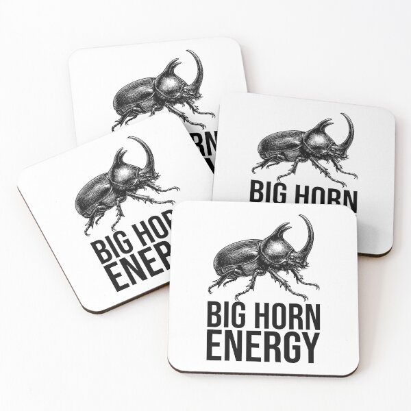 Item preview, Big Horn Energy – Funny Rhinoceros Beetle Design designed and sold by xndrlab.