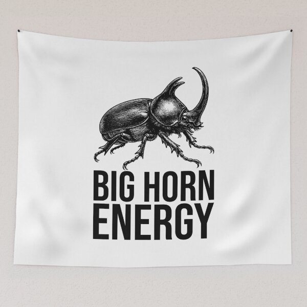 Item preview, Big Horn Energy – Funny Rhinoceros Beetle Design designed and sold by xndrlab.