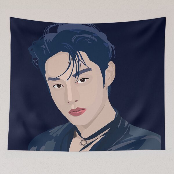 Item preview, Jiwoong of Zerobaseone in a stunning vector digital portrait. designed and sold by Aome22.