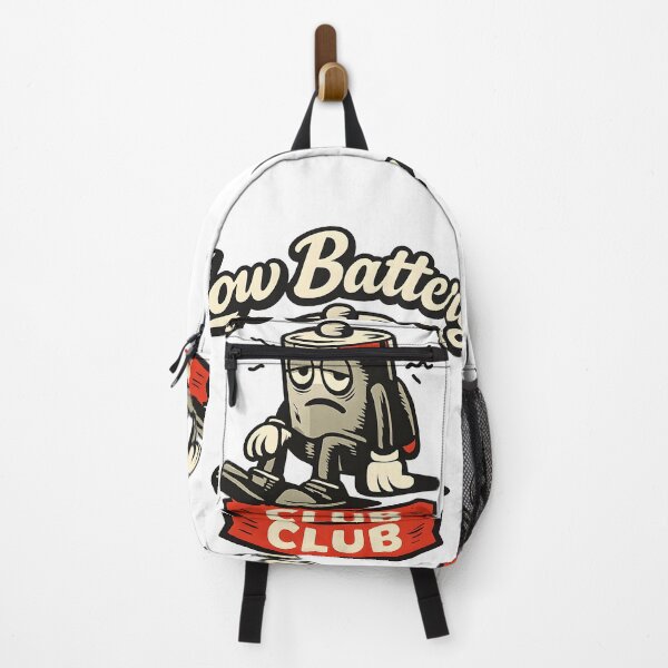 Item preview, Low Battery Club – Vintage Retro Battery Mascot designed and sold by Dax Studio.