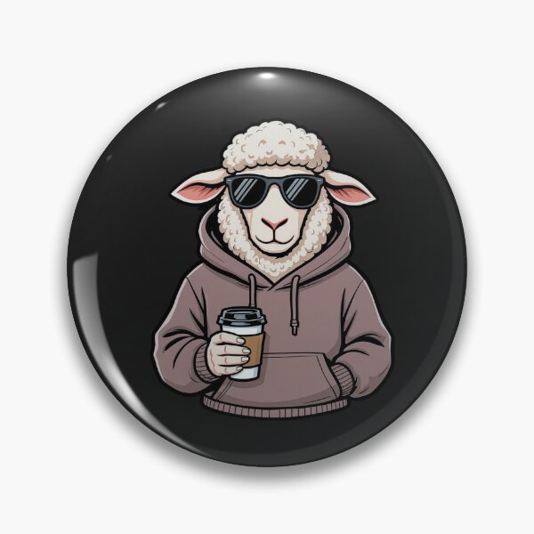 Item preview, Hoodie Coffee Sheep – Relaxed Morning Vibe Cartoon designed and sold by ColorSplash123.
