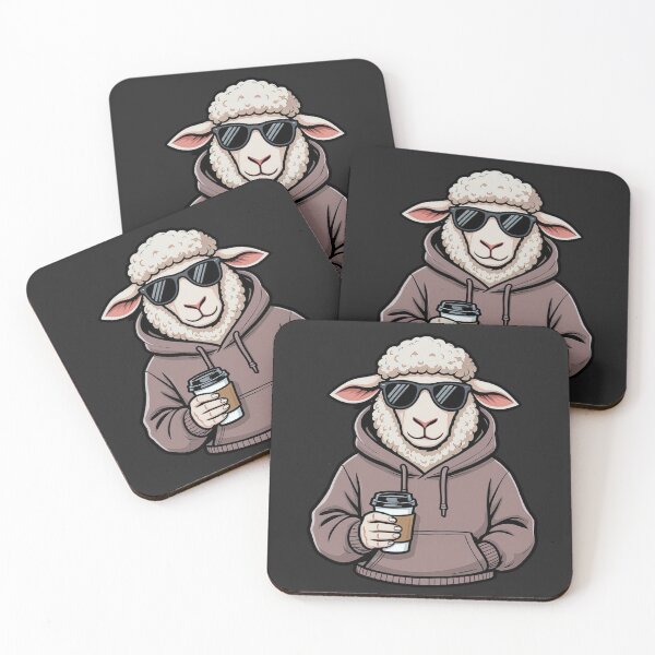 Item preview, Hoodie Coffee Sheep – Relaxed Morning Vibe Cartoon designed and sold by ColorSplash123.