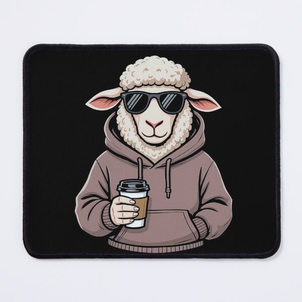 Item preview, Hoodie Coffee Sheep – Relaxed Morning Vibe Cartoon designed and sold by ColorSplash123.