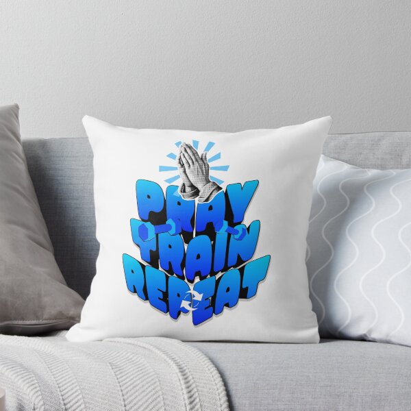 Item preview, Pray Train Repeat - Christian Fitness Typography designed and sold by crizzysketch.
