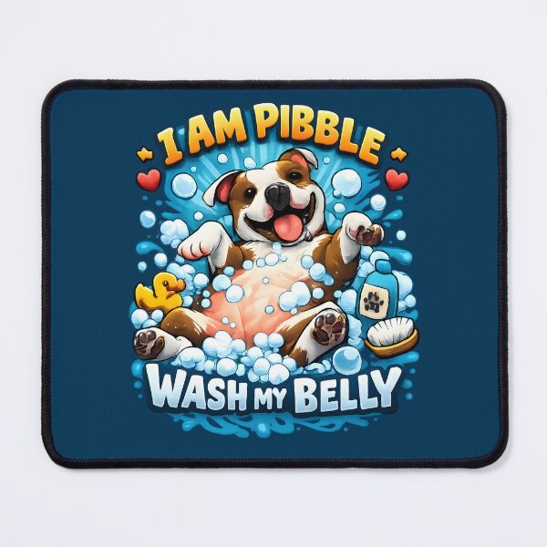 Item preview, I Am Pibble Wash My Belly Funny Pit Bull Meme designed and sold by Millsoft.