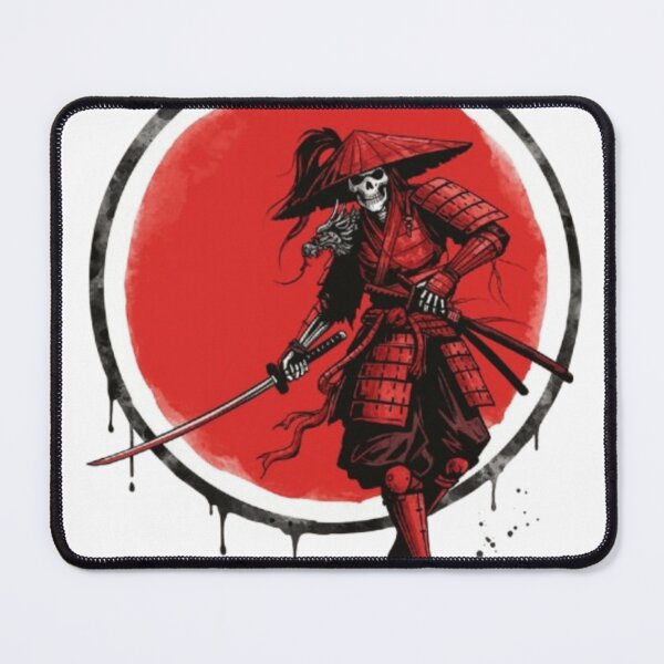 Item preview, Skeleton Japanese Samurai Shirt – Dark Warrior Gothic Design designed and sold by Iceberg Comic Book Lounge.