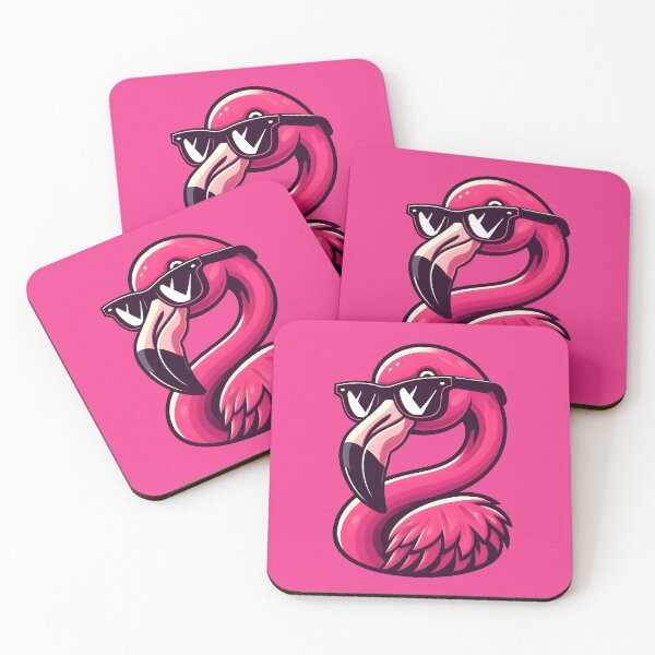 Item preview, Cool Lesser Flamingo in Sunglasses - Funny Pink Summer Bird designed and sold by GREENZ0NE.