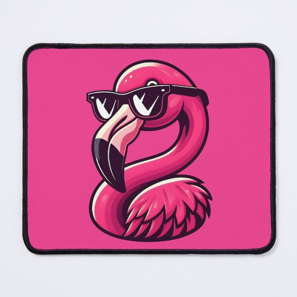 Item preview, Cool Lesser Flamingo in Sunglasses - Funny Pink Summer Bird designed and sold by GREENZ0NE.