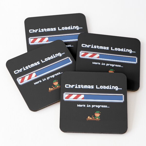 Item preview, Christmas Loading - Work in Progress (Retro 8-bit) (dark) designed and sold by ProjetF.