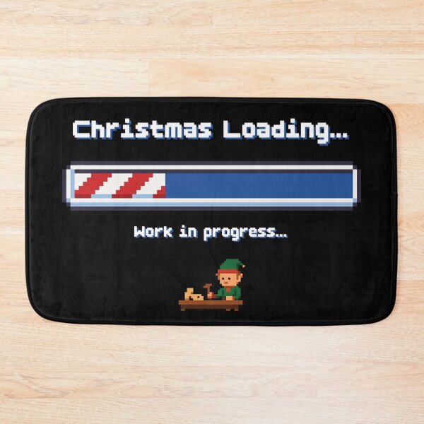 Item preview, Christmas Loading - Work in Progress (Retro 8-bit) (dark) designed and sold by ProjetF.