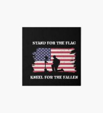 Stand For The Flag Kneel For The Fallen Art Board