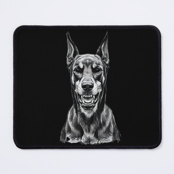 Item preview, Doberman Sketch – Dark Hand Drawn Dog Portrait designed and sold by novapixel25100.