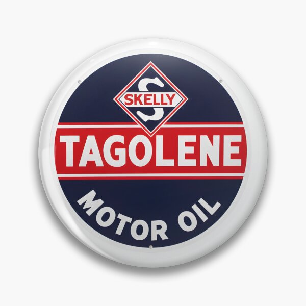 Item preview, Vintage Skelly Tagolene Motor Oil Porcelain Round Sign designed and sold by CharlieDesings.