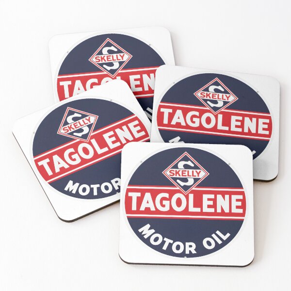 Item preview, Vintage Skelly Tagolene Motor Oil Porcelain Round Sign designed and sold by CharlieDesings.