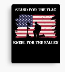 Stand For The Flag Kneel For The Fallen Canvas Print