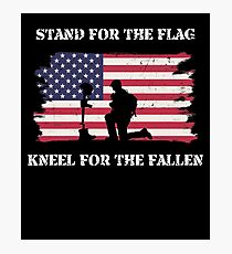 Stand For The Flag Kneel For The Fallen Photographic Print