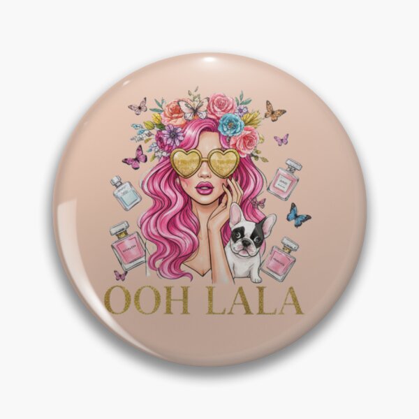 Item preview, ¡Oh, la, la! Elegante francesa, cabello rosa, fashionista - Arte glamoroso para mujer y perro - Regalo para chica de moda designed and sold by Ditstyle.