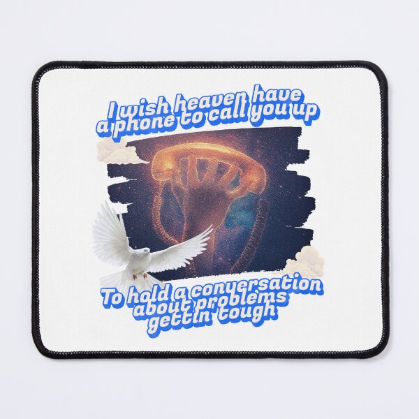 Item preview, I Wish Heaven Had a Phone – Grief Quote Typography with Dove Illustration designed and sold by crizzysketch.