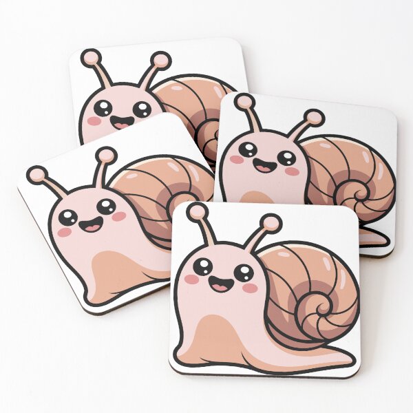 Item preview, Cute Smiling Snail Cartoon – Adorable Kawaii Animal Illustration designed and sold by Royalsticker.