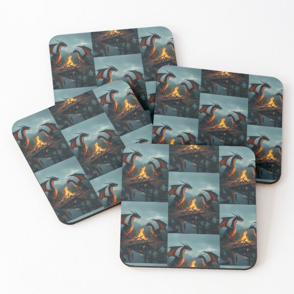 Item preview, Golden Sunset Dragon Duel designed and sold by Vikingmoon.