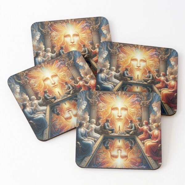Item preview, Creative Gathering at the Reflective Pool – Surreal Inspiration in Light and Color designed and sold by FotoworldEdel.