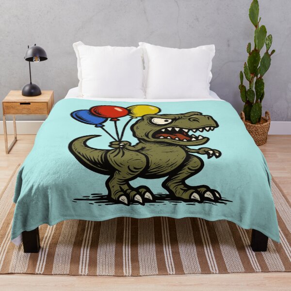 Item preview, Angry Tyrannosaurus Rex Holding Balloons designed and sold by Ghost on Toast.