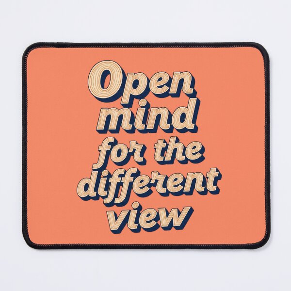 Item preview, Retro Typography Quote: Open Mind for the Different View designed and sold by sing-it-out.