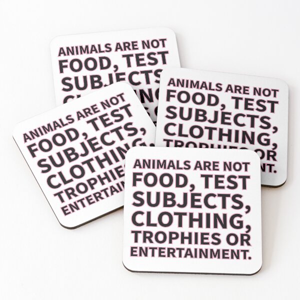 Item preview, Animals are not food test subjects clothing trophies or entertainment black and pink designed and sold by Thought2reality.