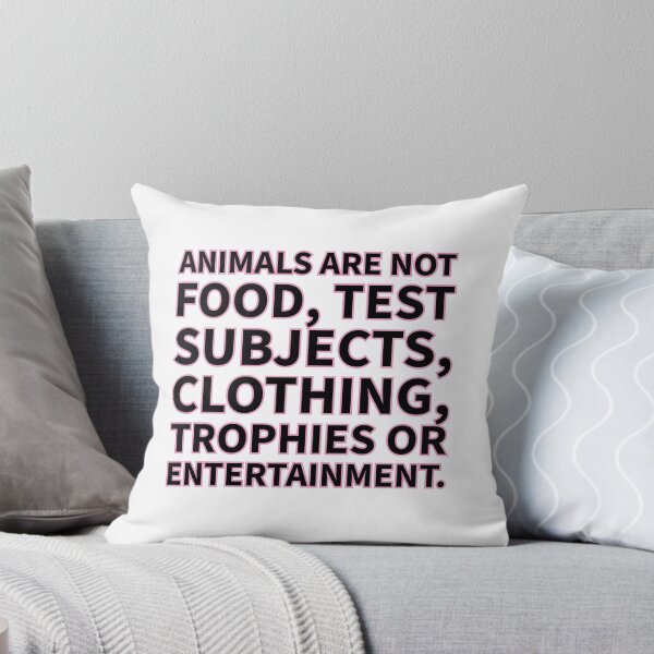 Item preview, Animals are not food test subjects clothing trophies or entertainment black and pink designed and sold by Thought2reality.