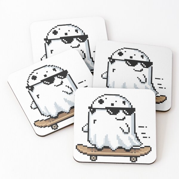 Item preview, Pixel Ghost Skater - Funny Skateboard Retro 8Bit Art designed and sold by YNAMREG.