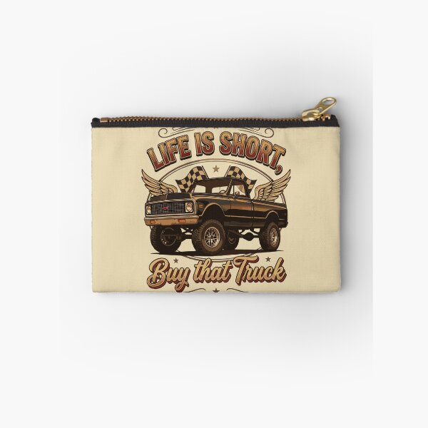 Item preview, K10 Vintage Truck Illustration – “Life Is Short, Buy That Truck designed and sold by BronArtworks.