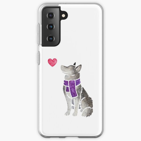Watercolour Siberian Husky Samsung Galaxy Soft Case